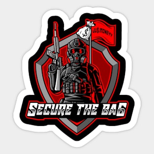 Secure The Bag(Grey) Sticker